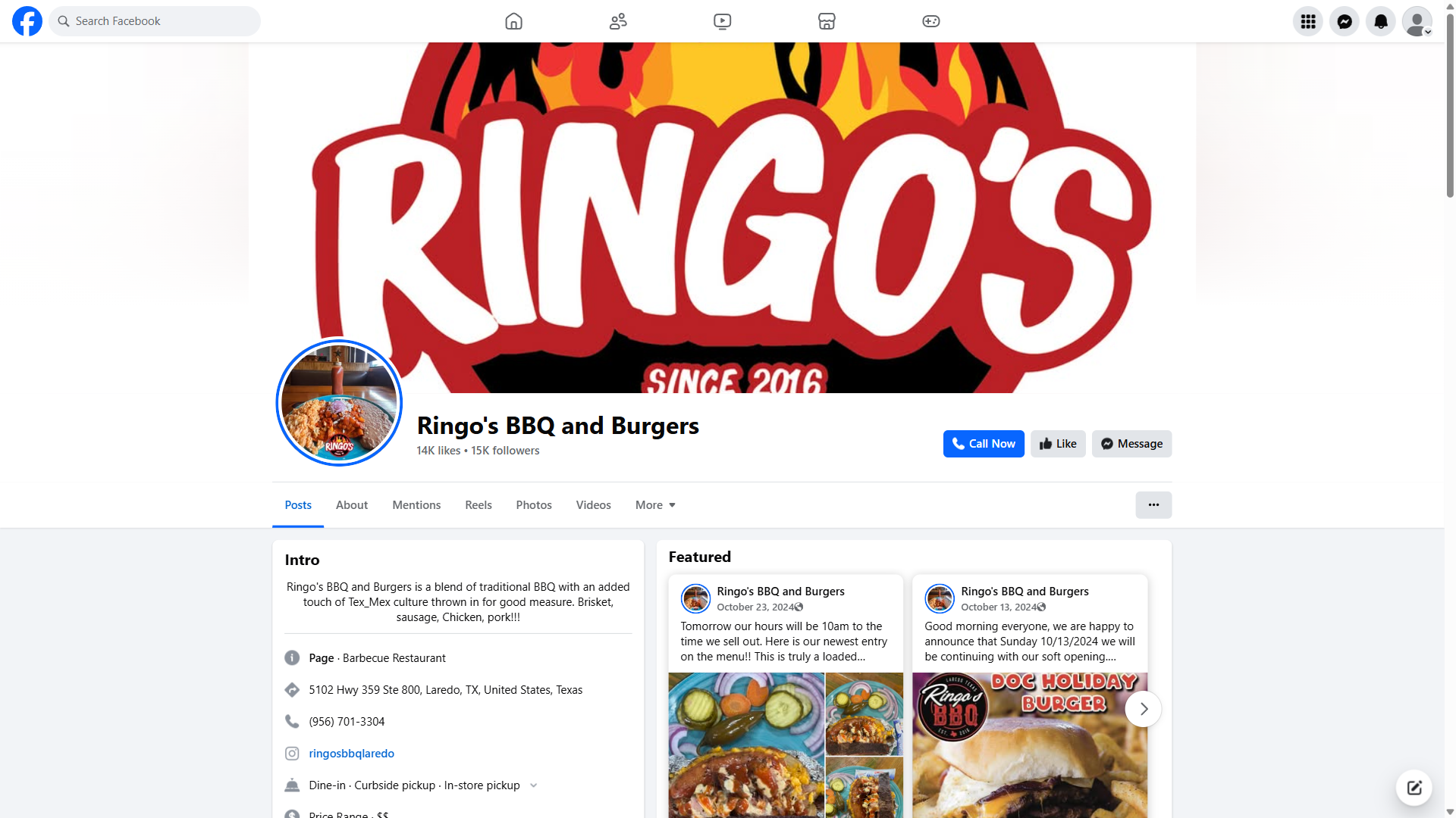 Ringo's BBQ and Burgers