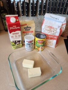 Gramdma's Peach Cobbler Ingredients