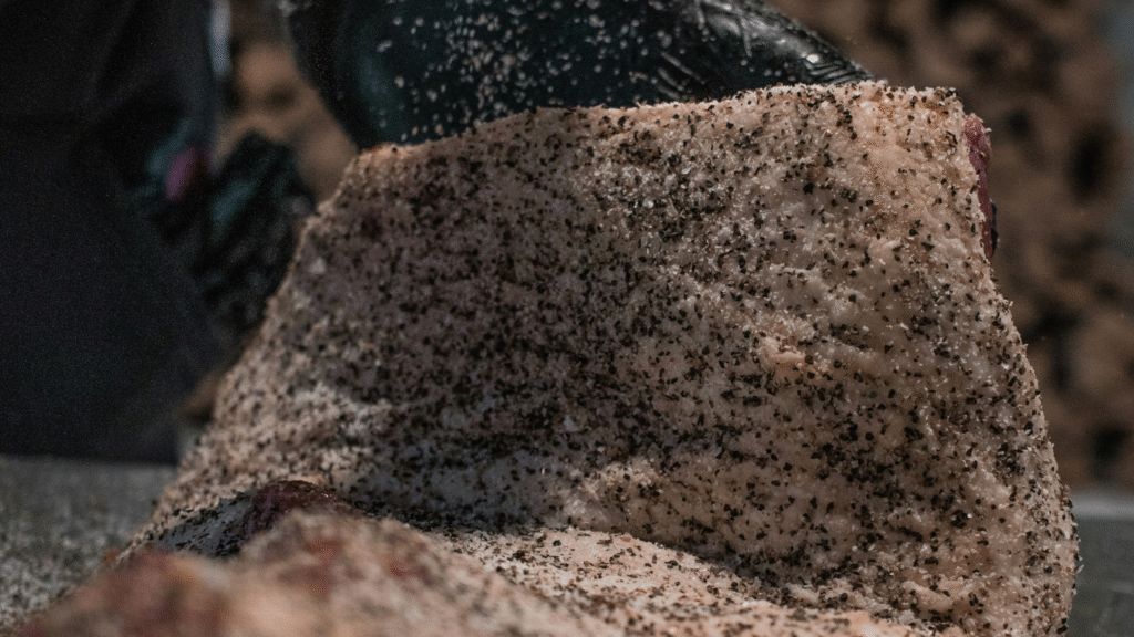 Seasoning Brisket