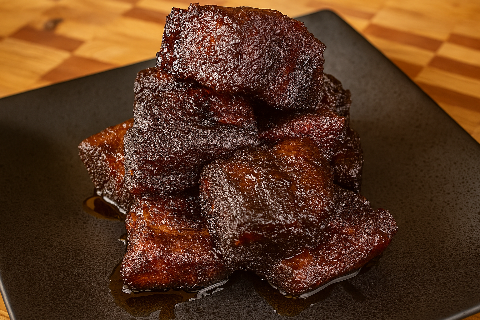 Smoked Pork Belly Burnt Ends