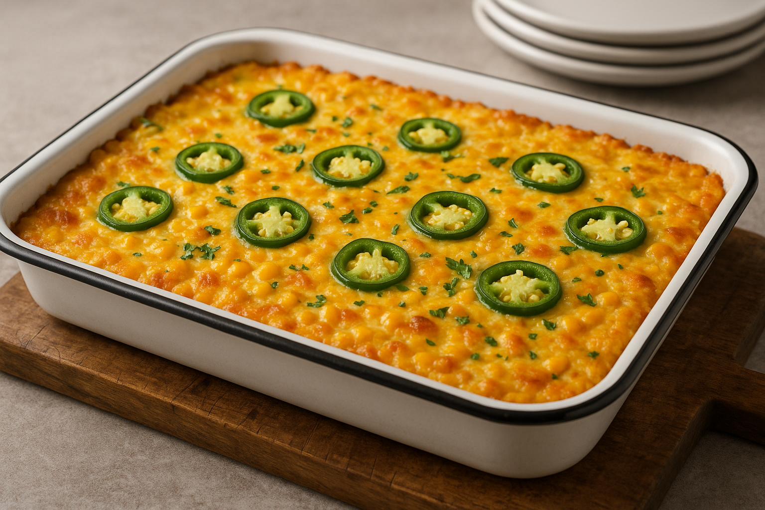 Cheesy Jalapeno Corn Casserole